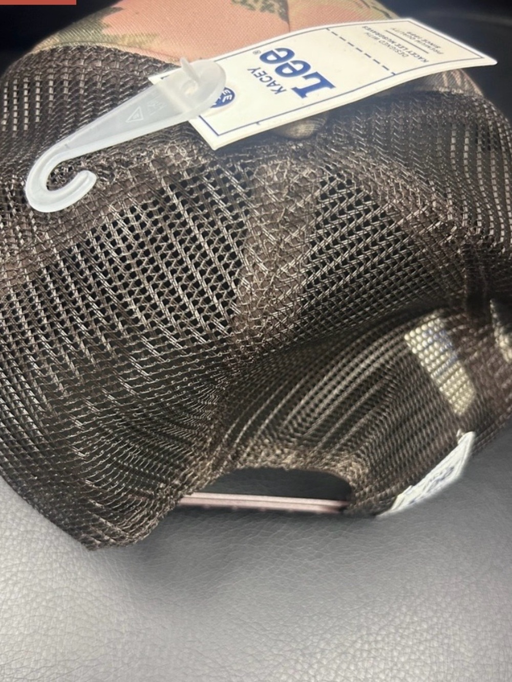 Lee Ladies Camo Trucker Hat with Yellow Embroidery - Picture 5 of 6